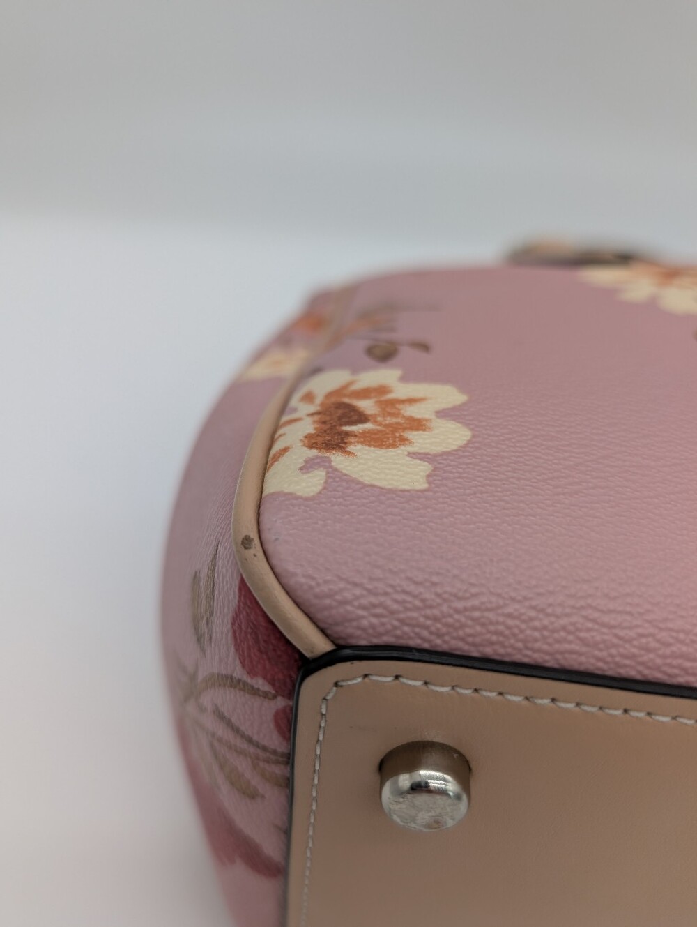 Coach Surrey Carryall Pink Peony Floral Purse Crossbody 2019 F72643 With COA - Picture 9 of 15